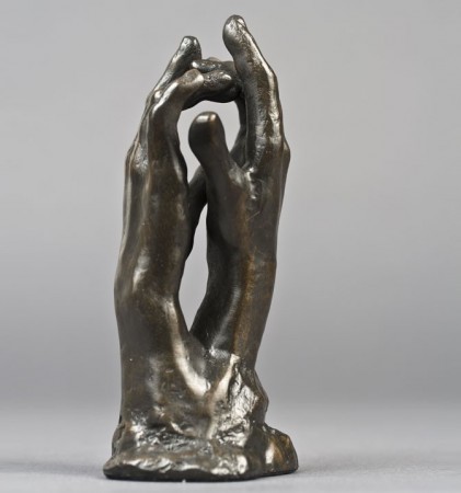 Étude pour le secret par Auguste Rodin. Reproduction de sculpture officielle du musée Rodin.