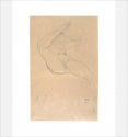 Nude woman lying down, one leg raised to her face (D.5390)